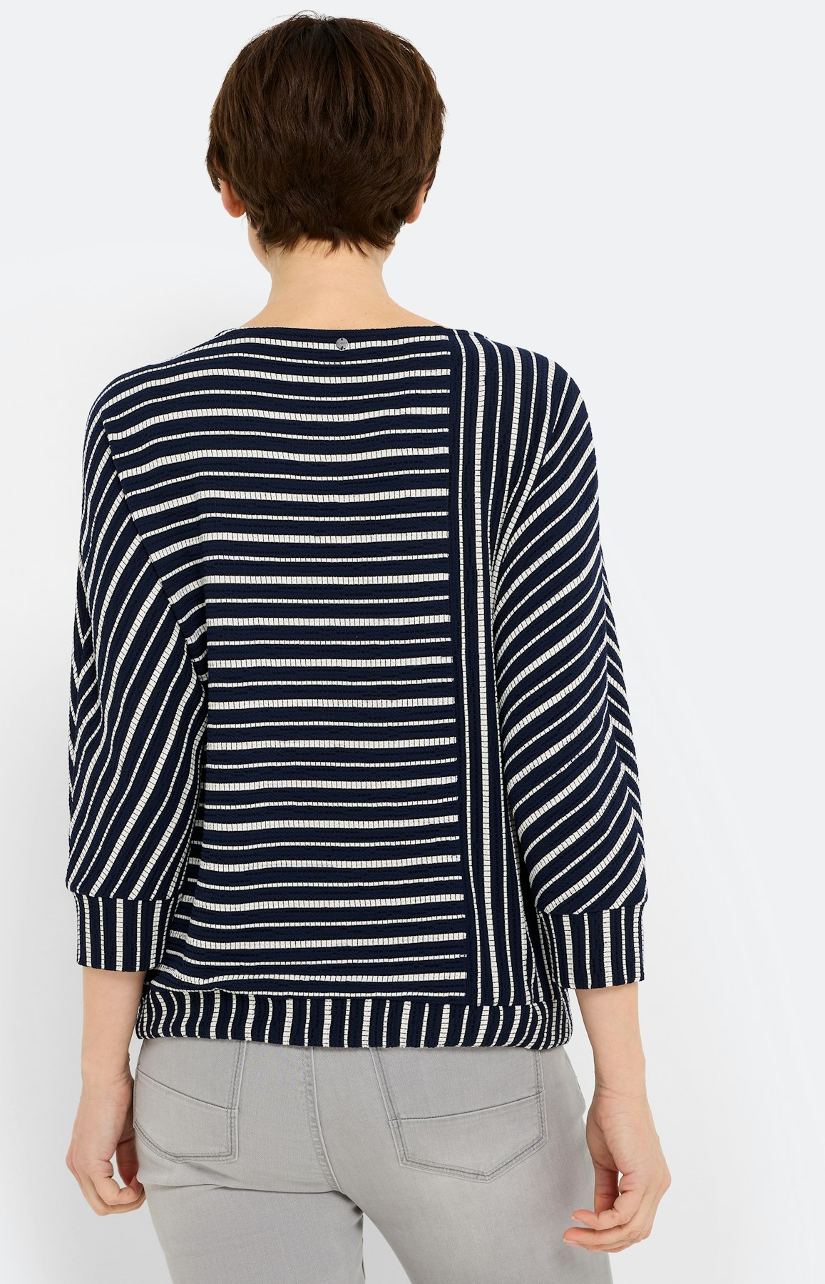 Shirt met streepdessin, navy