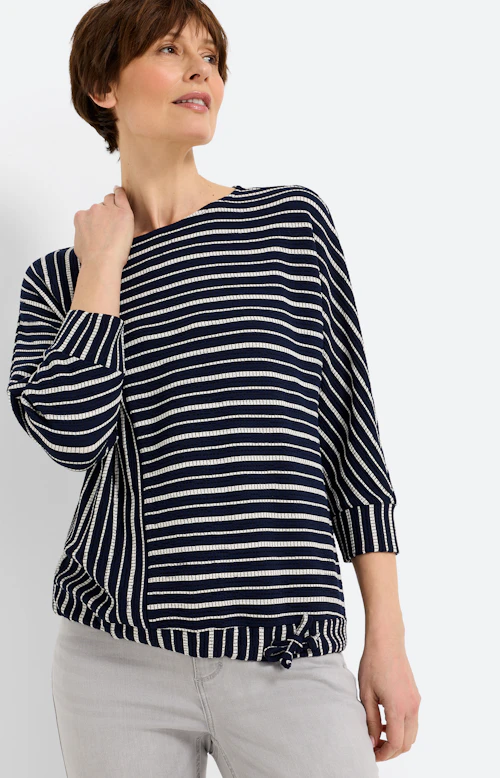 Shirt met streepdessin, navy
