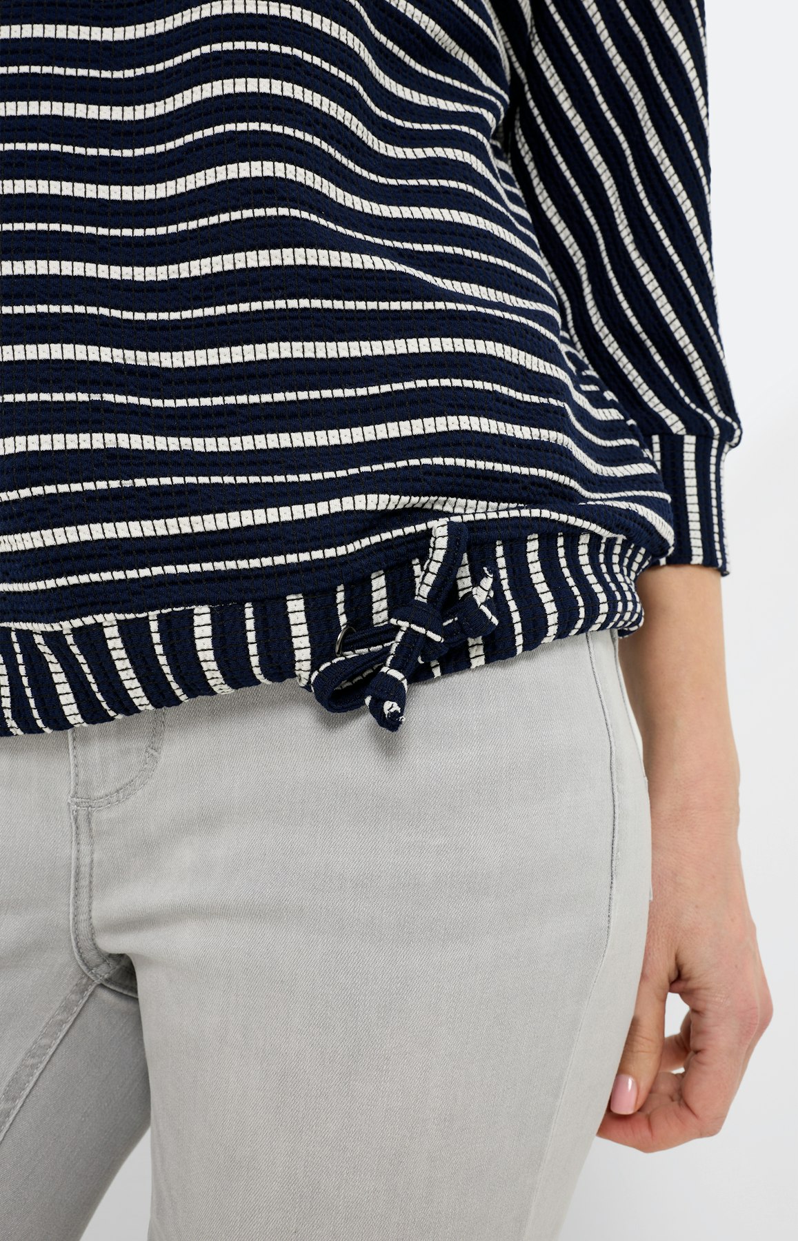 Shirt met streepdessin, navy