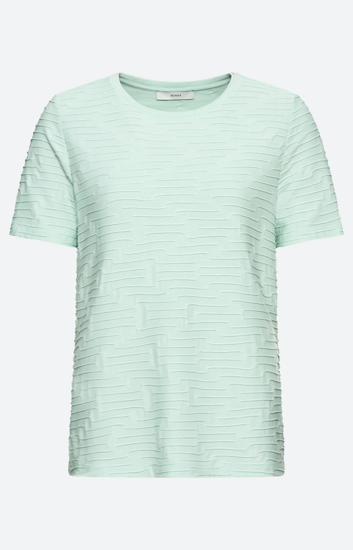 T-shirt met golfstructuur, mint