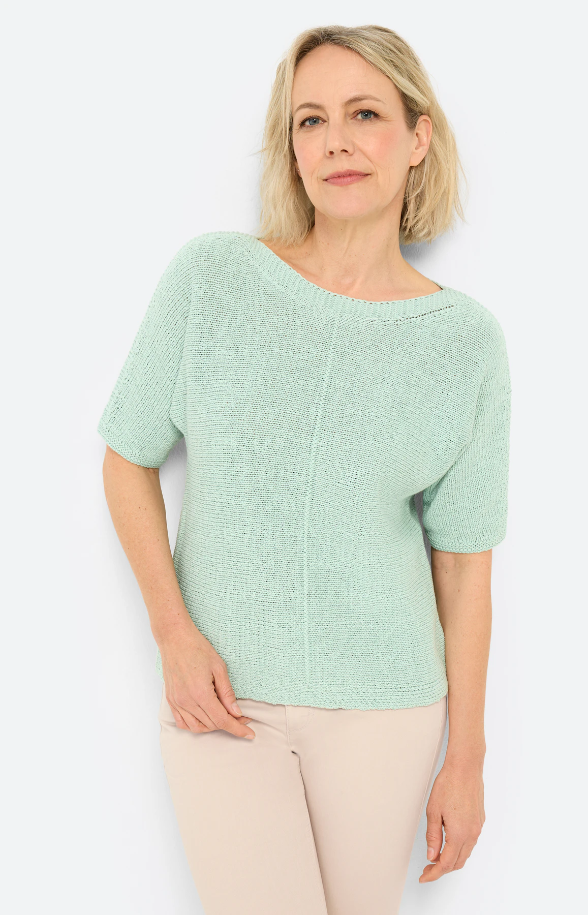 Trui met aangeknipte mouwen, mint