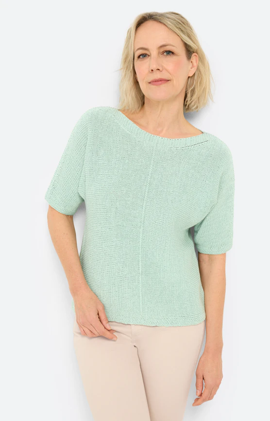 Trui met aangeknipte mouwen, mint