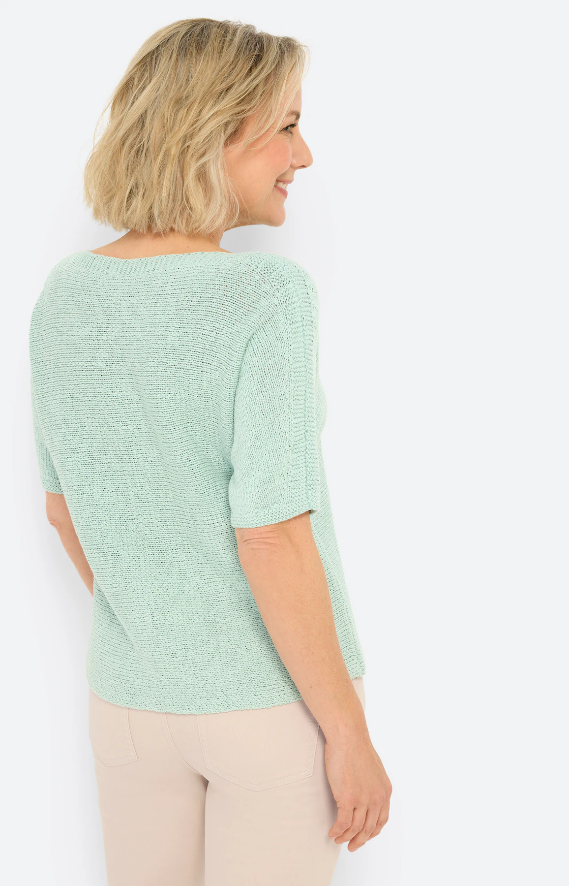 Trui met aangeknipte mouwen, mint