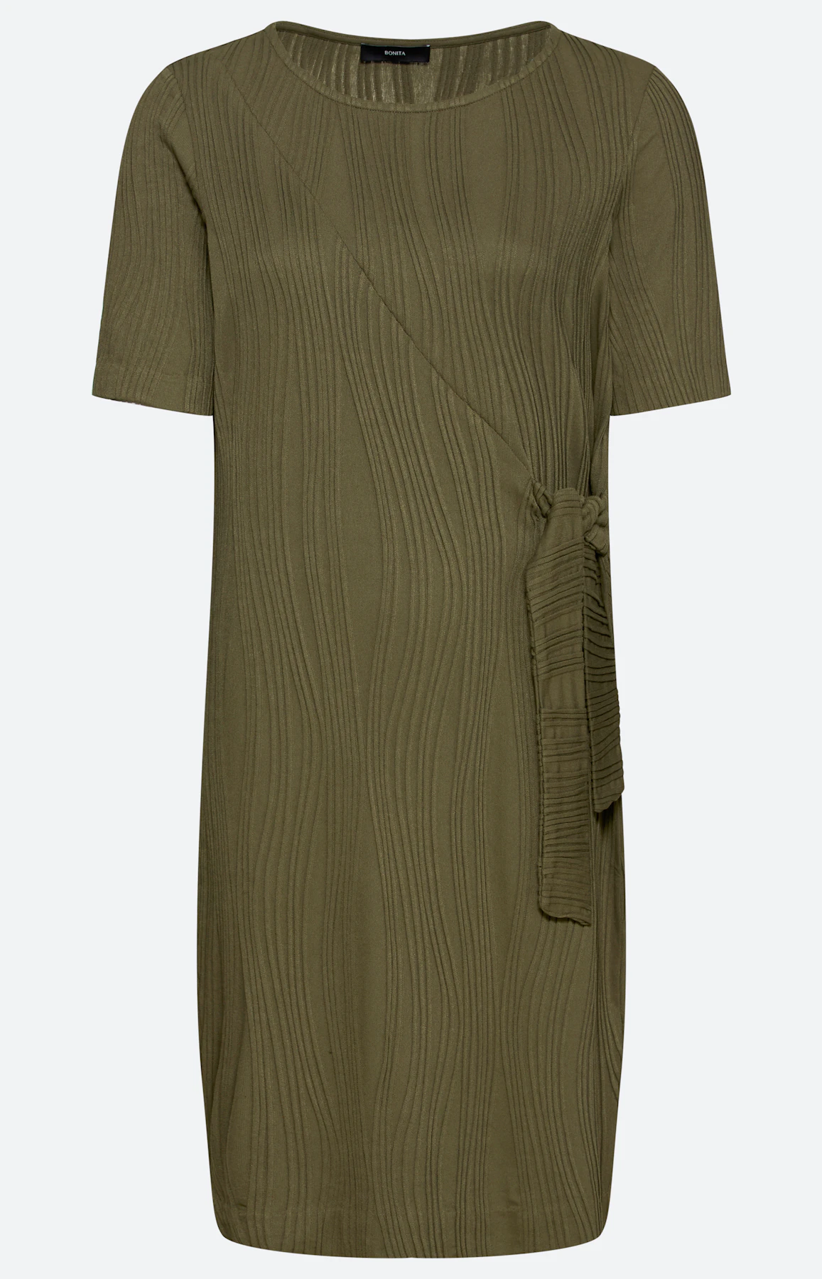 Jurk in wikkel-look, donkergroen