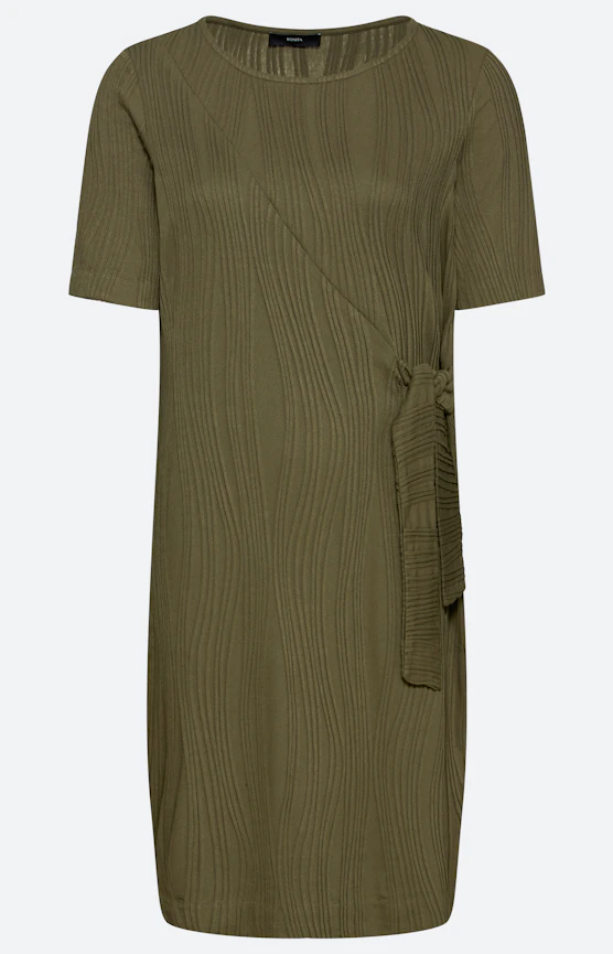 Kleid in Wickeloptik, dunkelgrün