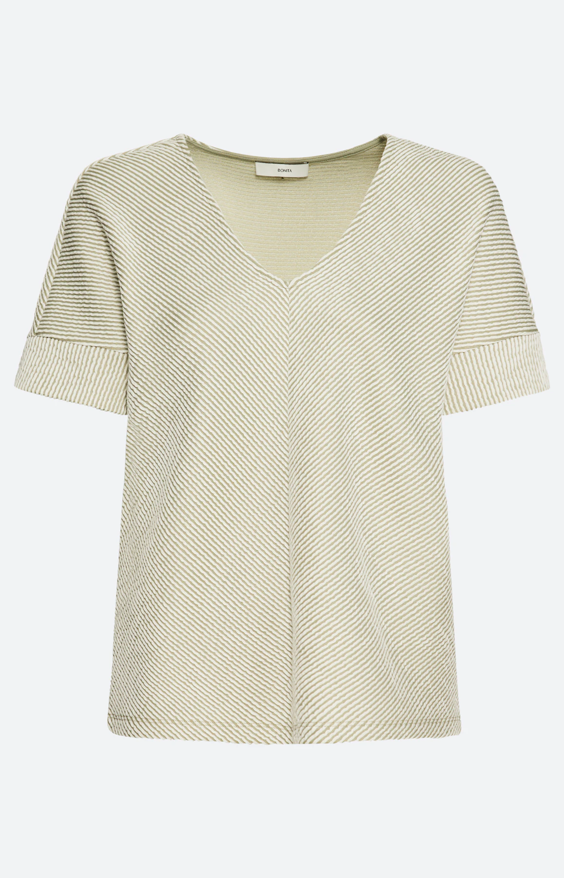 Sweatshirt met strepen, grasgroen