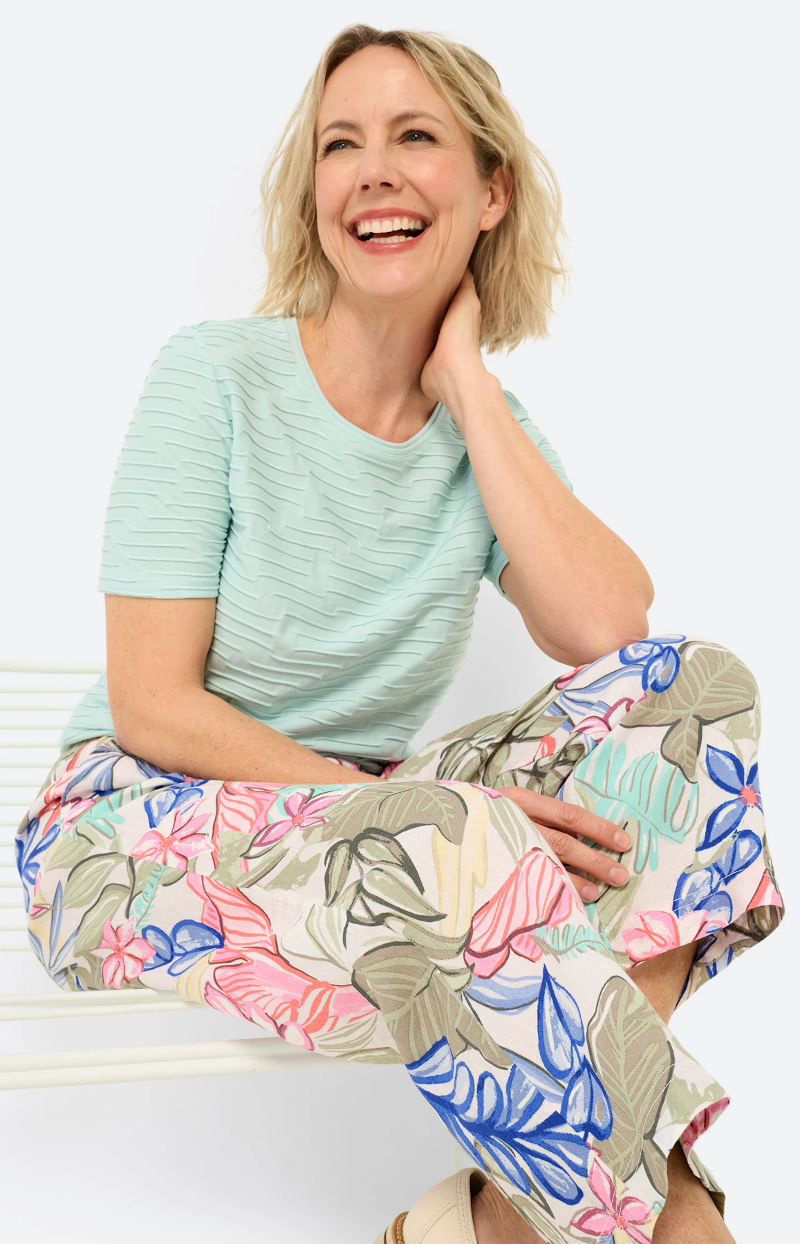 Culotte van linnen 24 inch, zandkleur