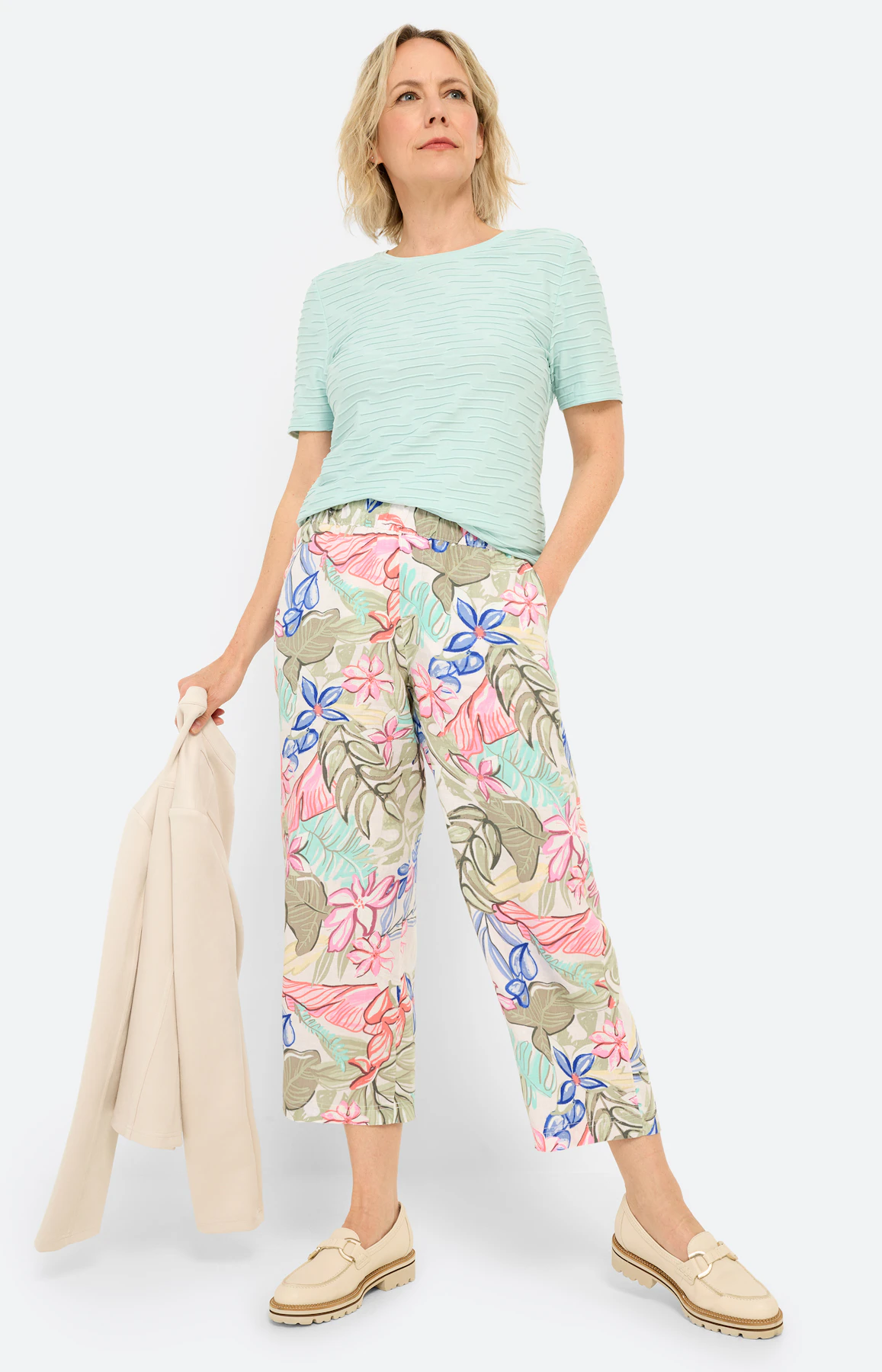 Culotte van linnen 24 inch, zandkleur