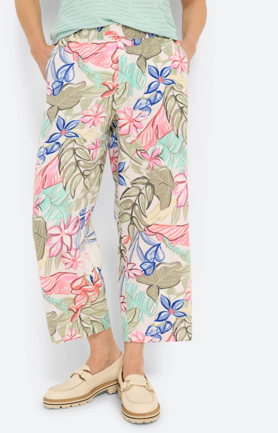 Culotte van linnen 24 inch, zandkleur