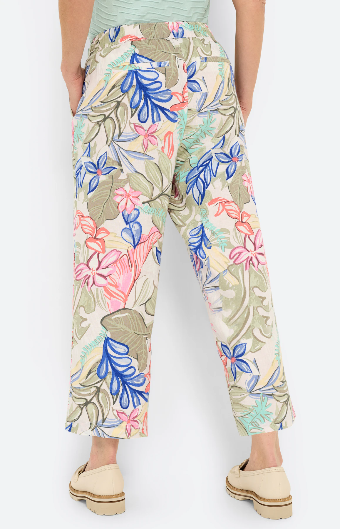 Culotte van linnen 24 inch, zandkleur