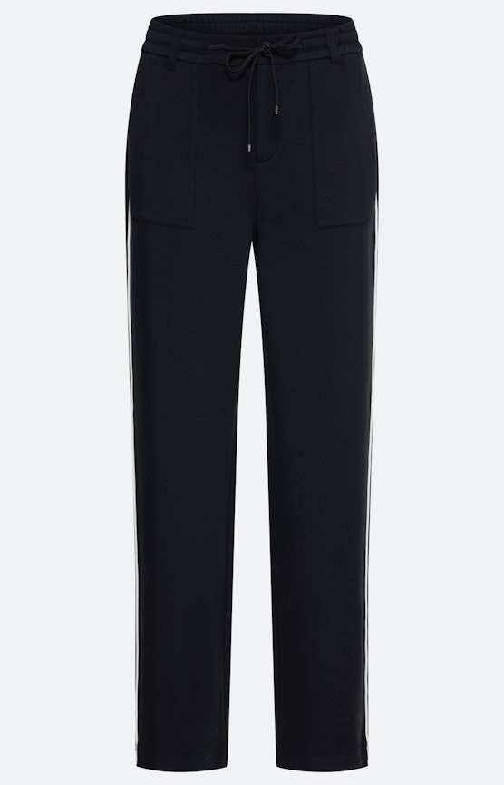 Marlenehose aus Jersey 30Inch, marine