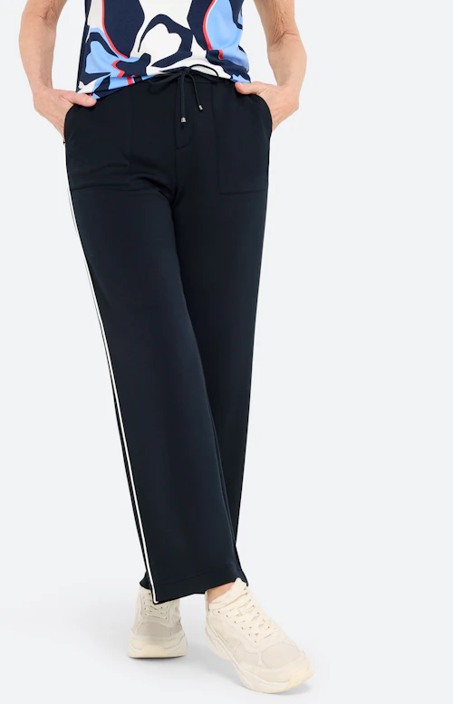 Marlene-broek van jersey 30 inch, marine