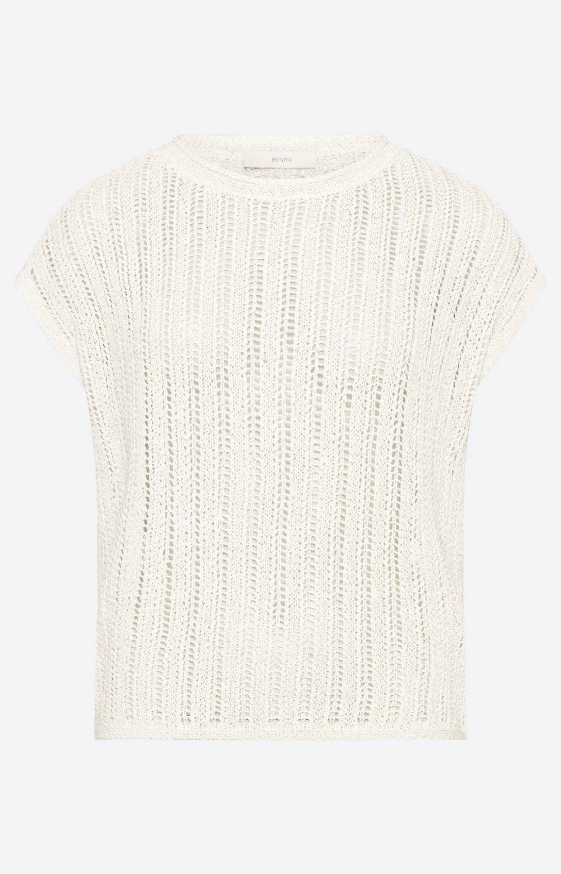 Slip-over met ajourmotief, wit