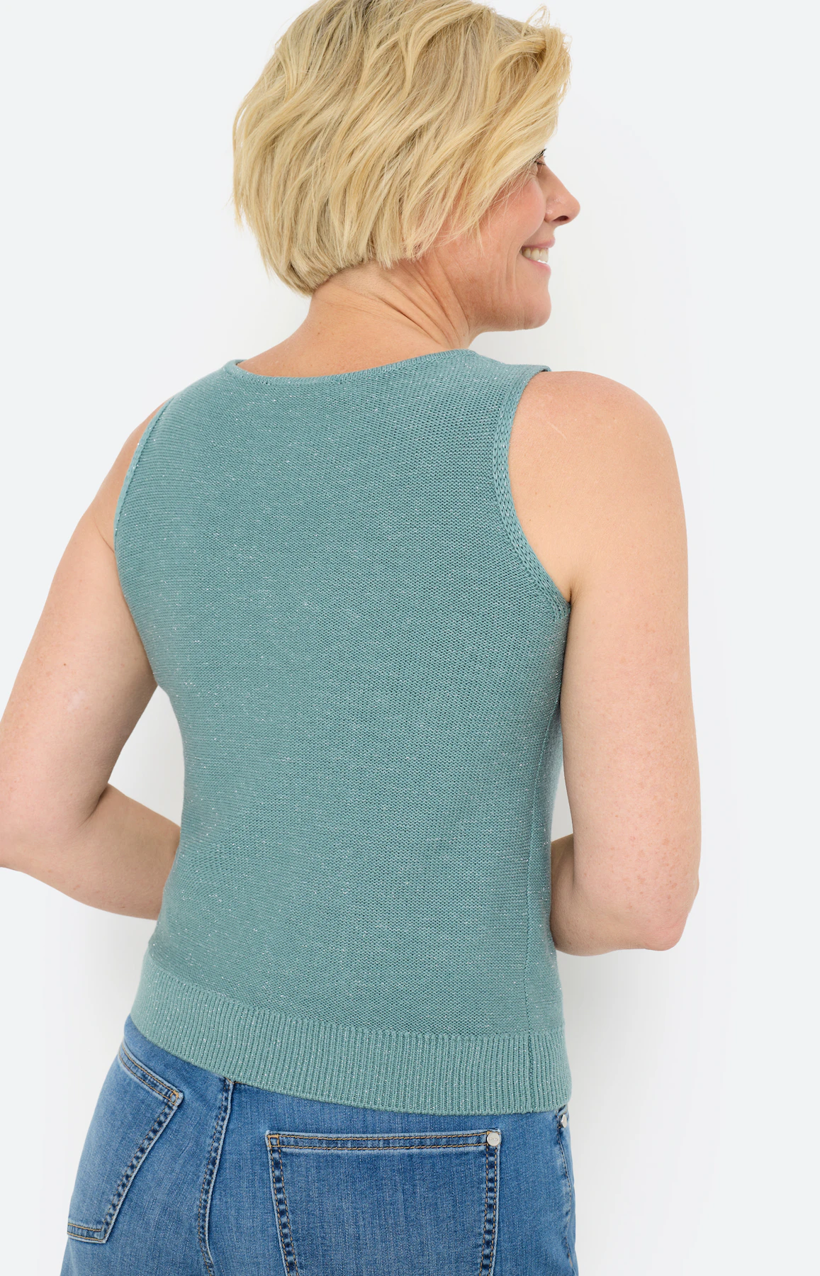 Top in tricotkwaliteit, aqua