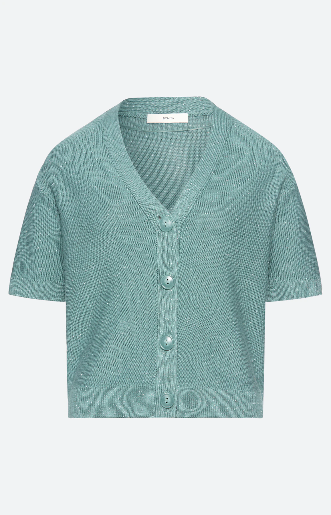 Cardigan met korte mouwen, aqua