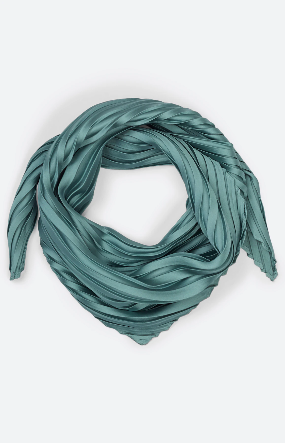 Sjaal met plisséplooien, aqua