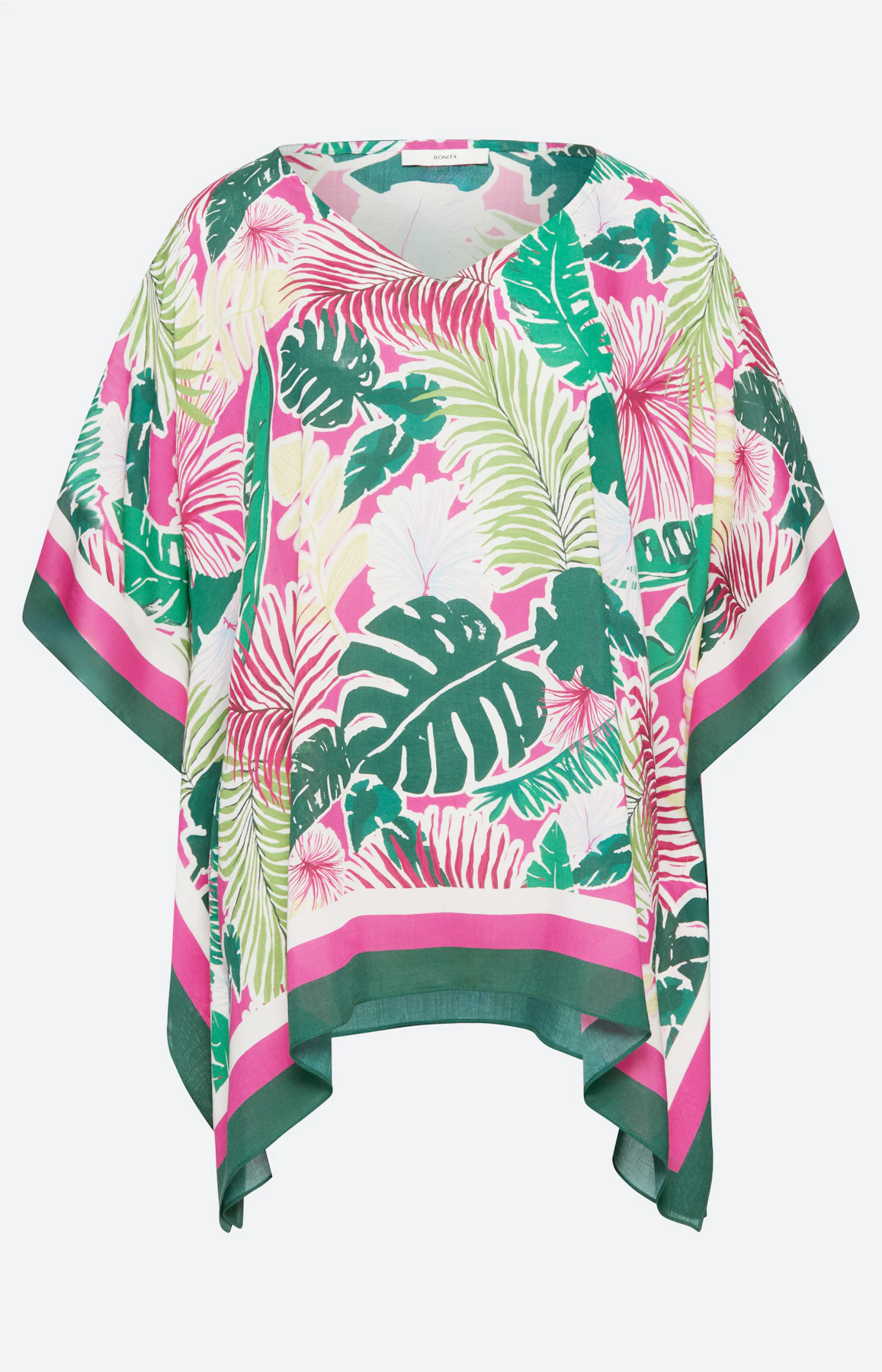 Tuniek met tropische print, pink