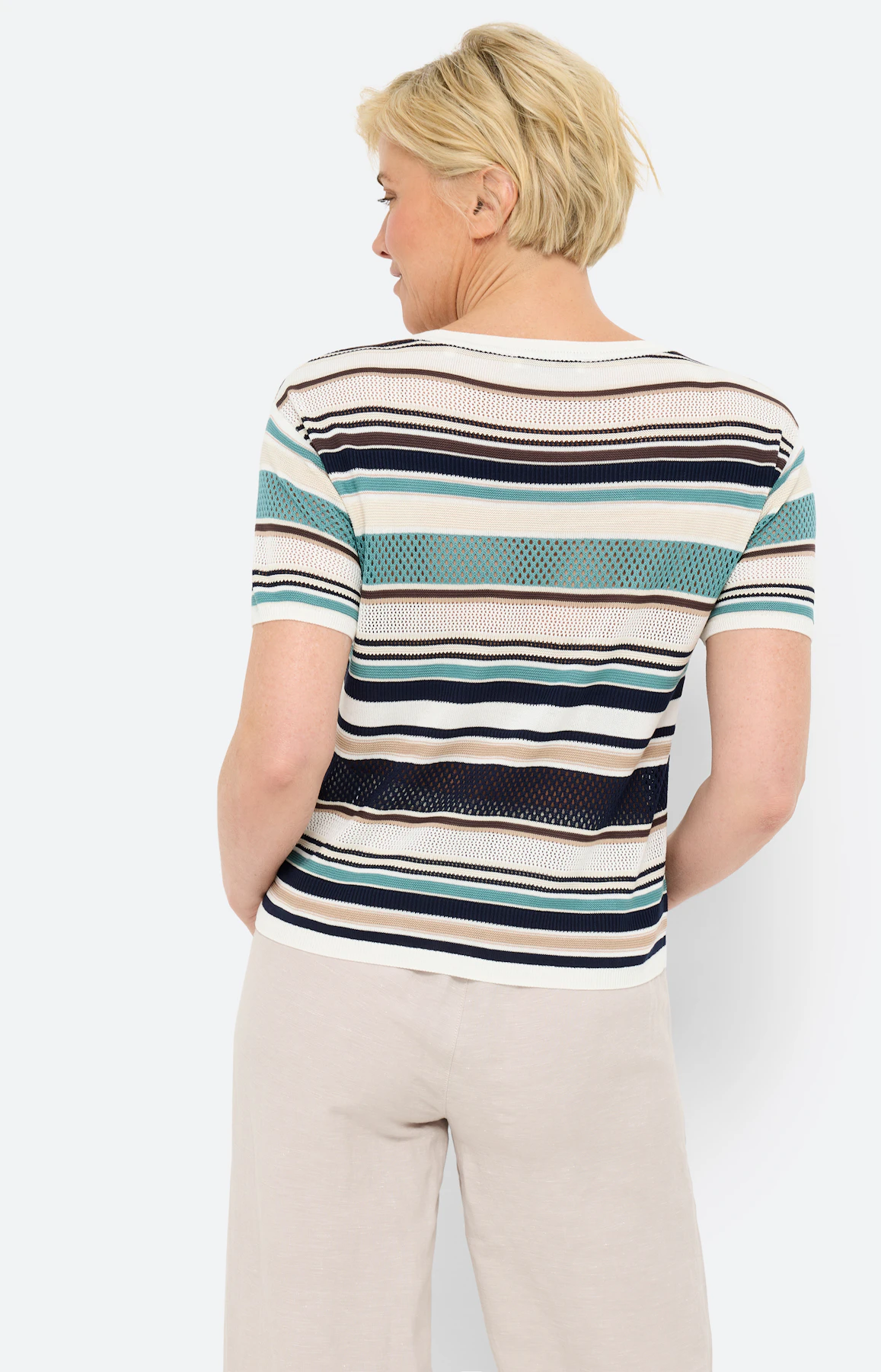 Trui met streepdessin, multicolour