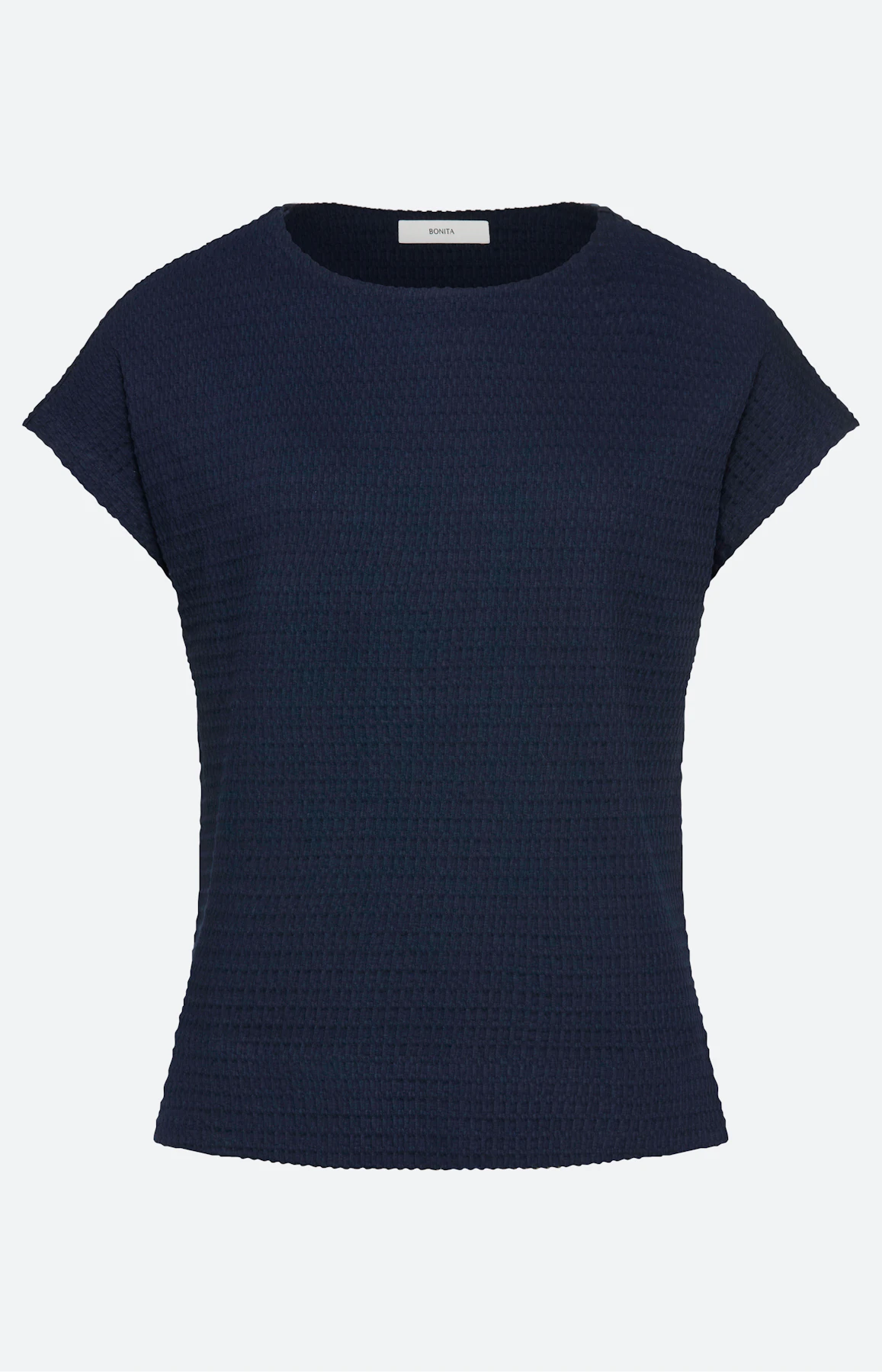 T-shirt met structuur, navy