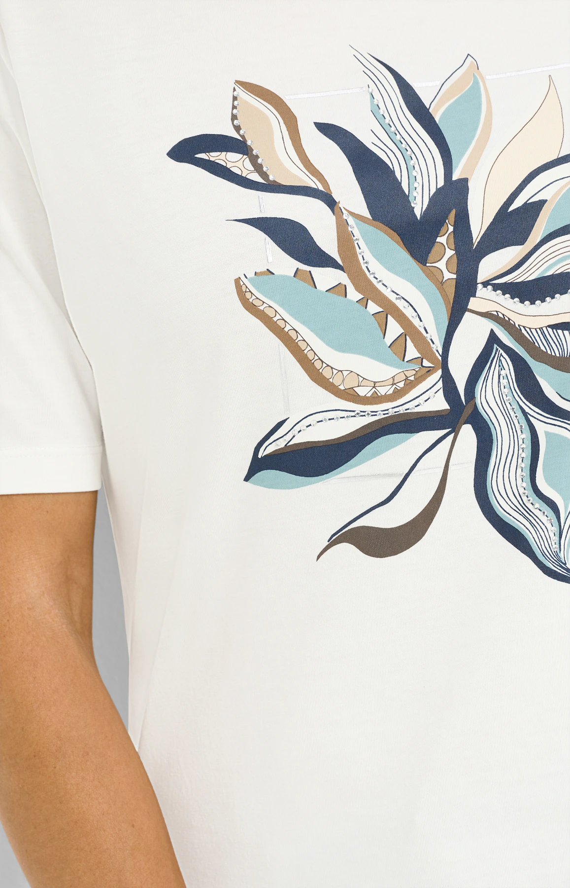 T-shirt met frontprint, wit