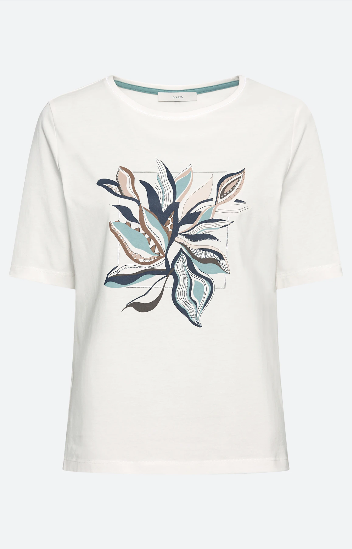 T-shirt met frontprint, wit