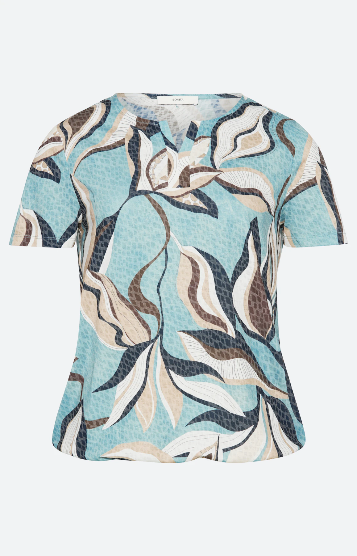 T-shirt met etskanteffect, aqua