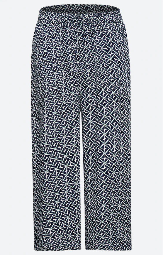 Culotte mit All Over-Print, navy