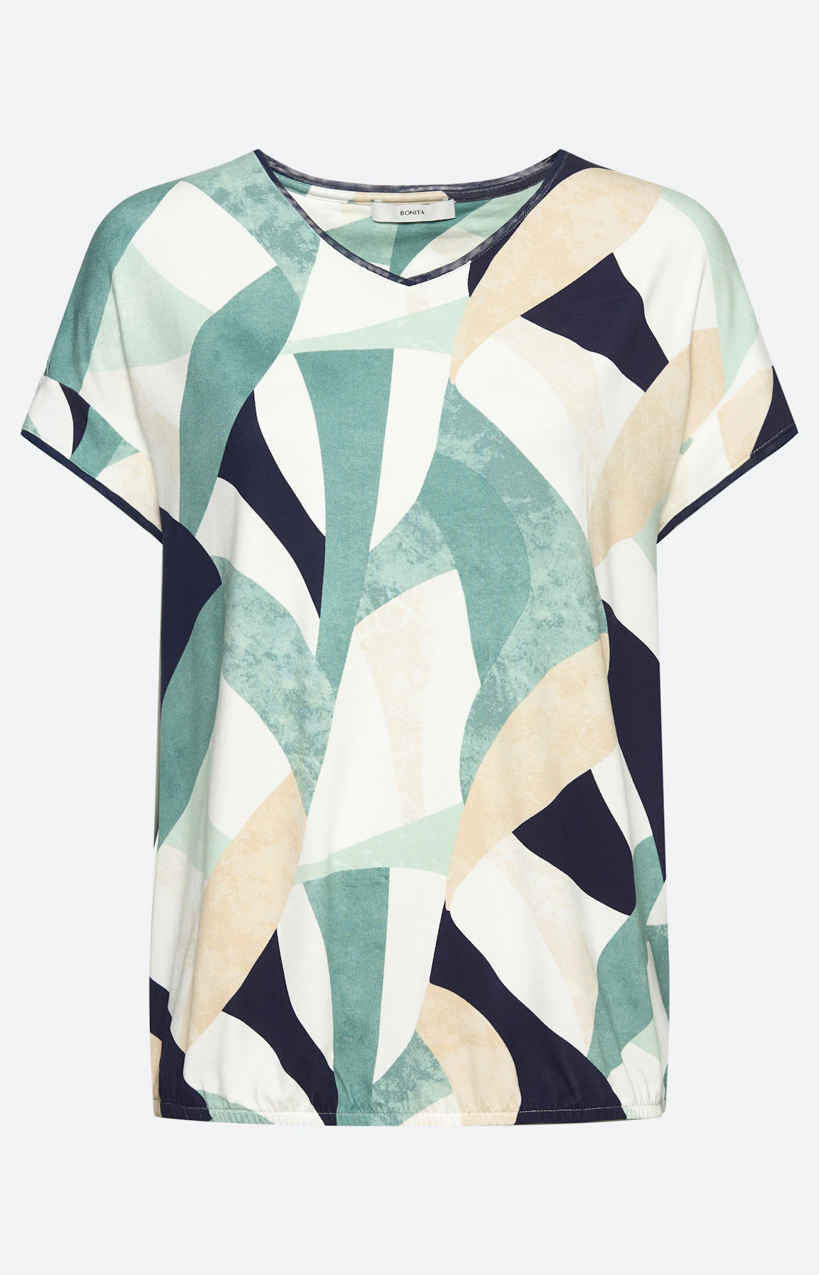 T-shirt met grafisch motief, aqua