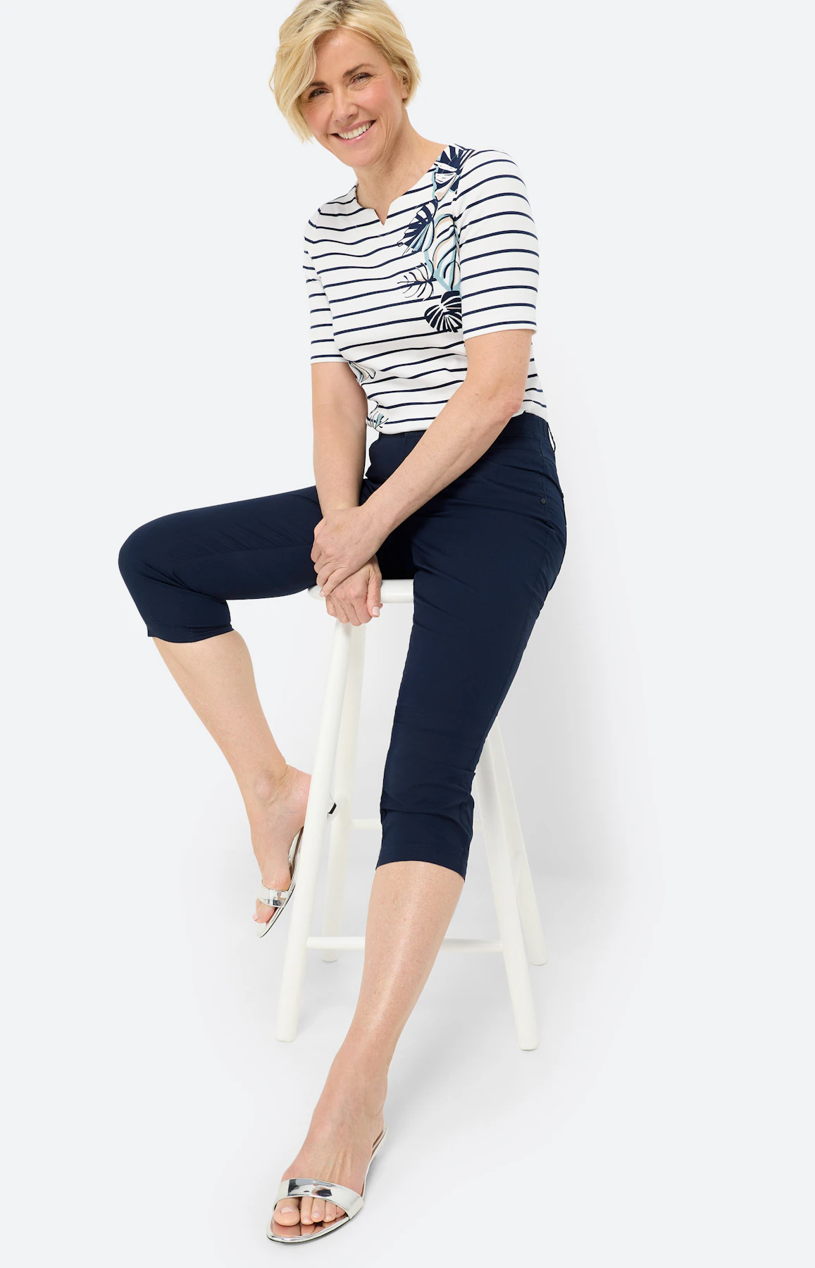 Capribroek van papertouch, navy