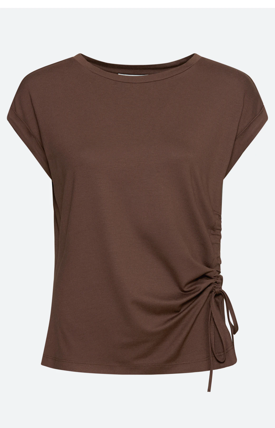 T-Shirt mit Raffung, braun