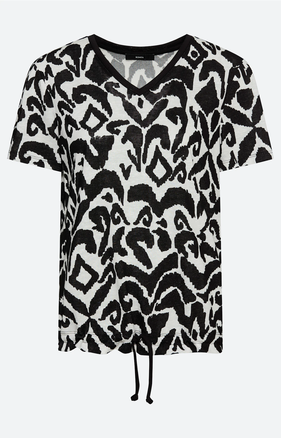 T-shirt met motief all-over, zwart