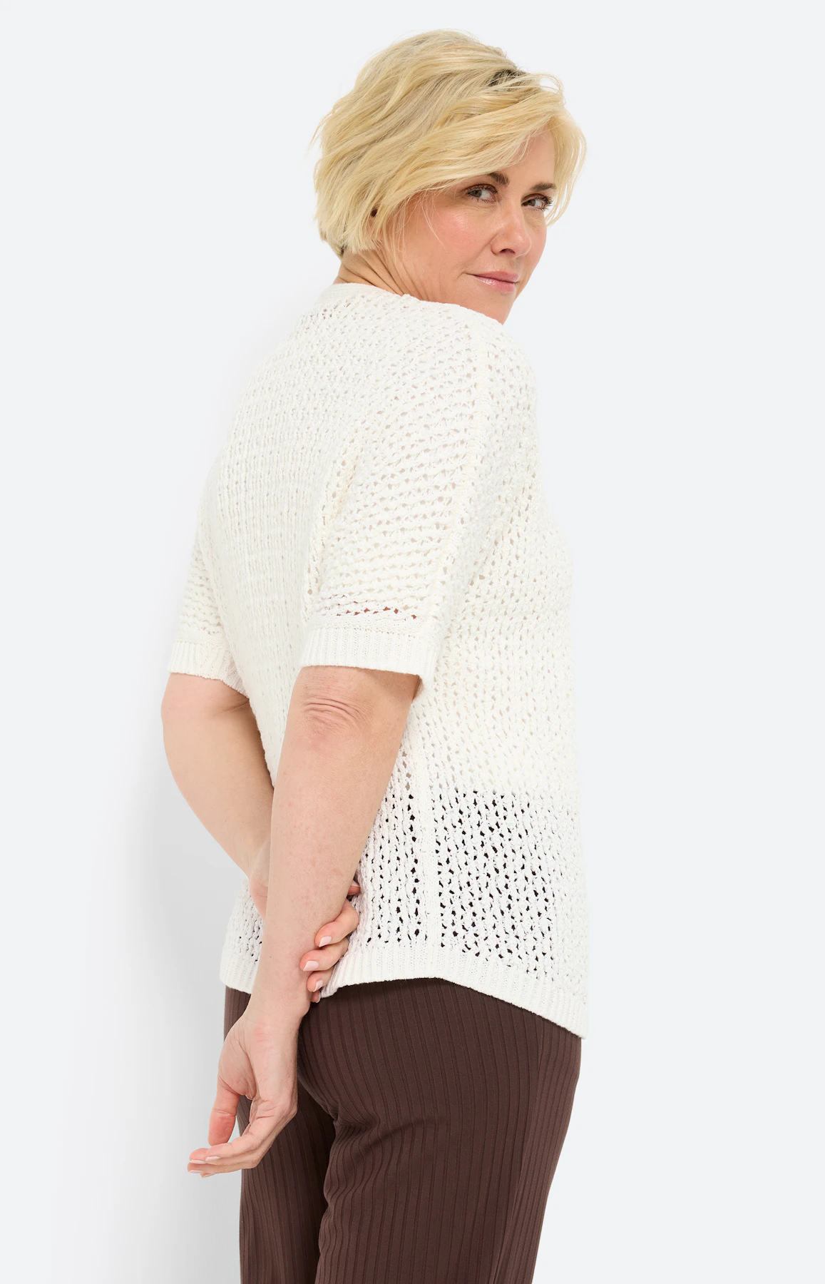 Cardigan zonder sluiting, wit