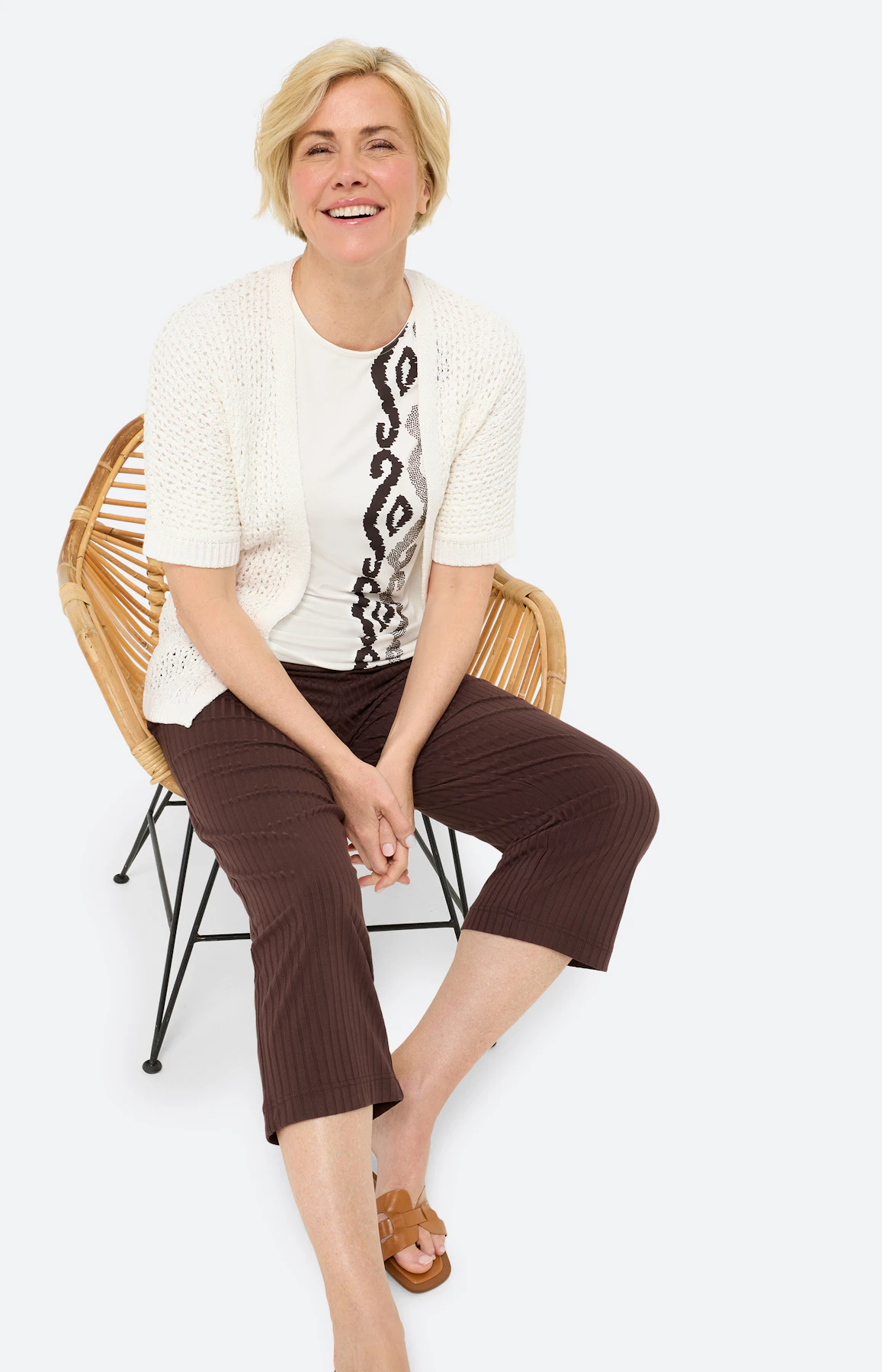Cardigan zonder sluiting, wit