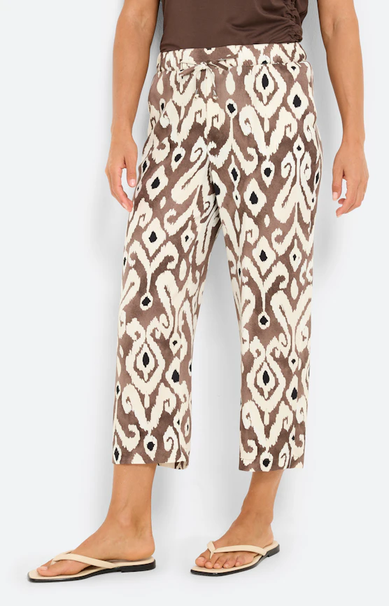 Culotte met print all-over, bruin
