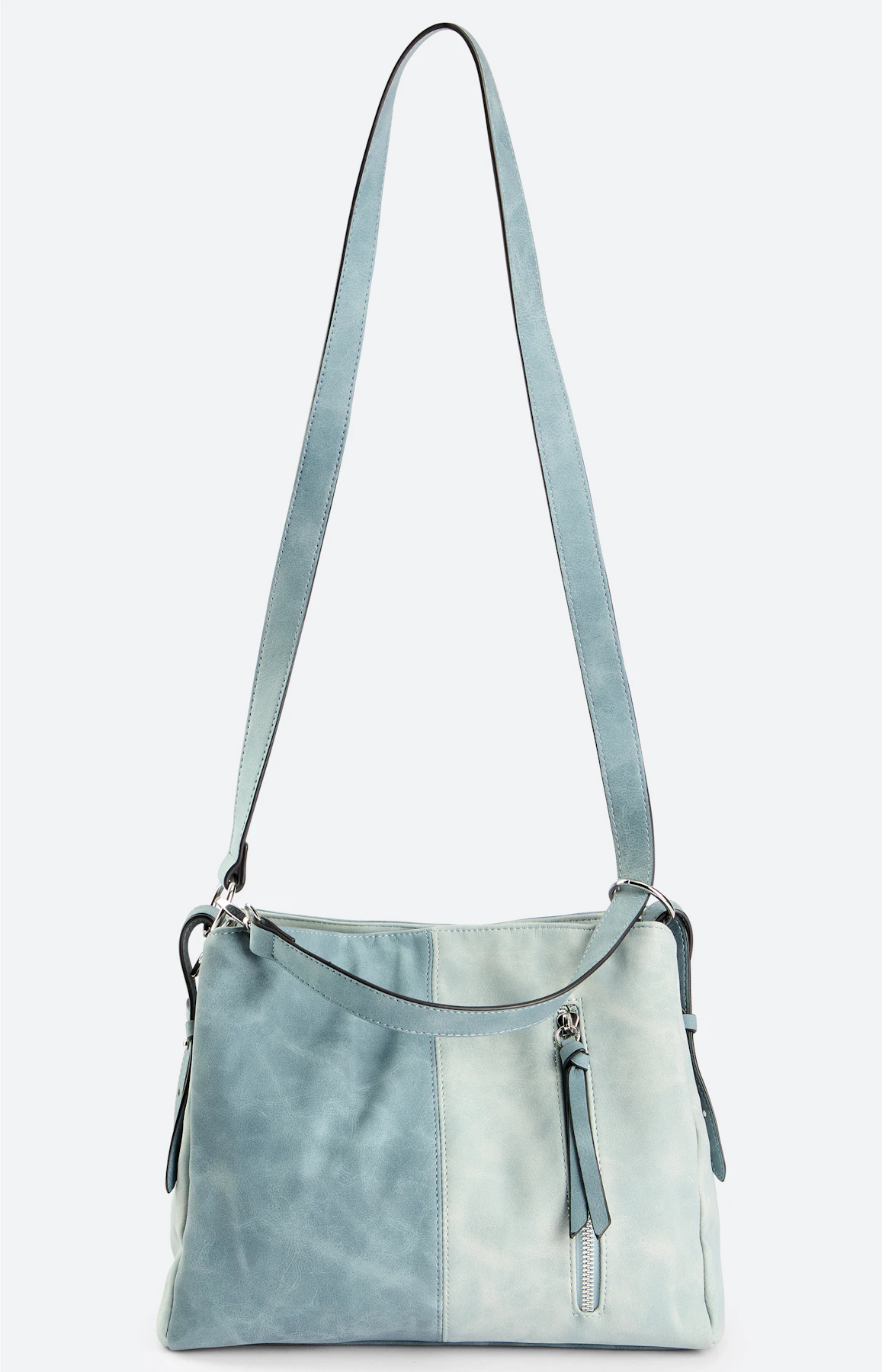 Tas in tweekleurig ontwerp, aqua