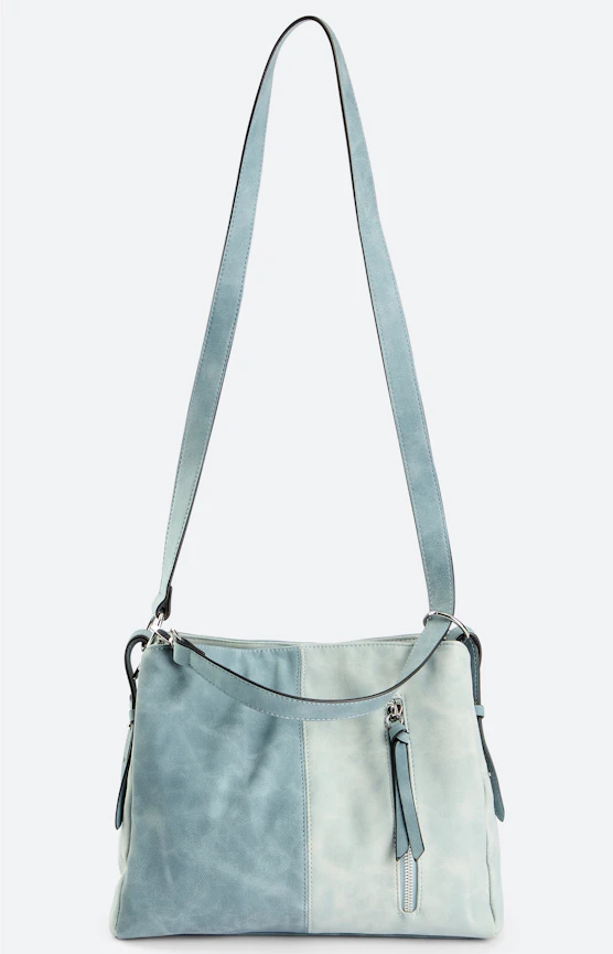 Tas in tweekleurig ontwerp, aqua