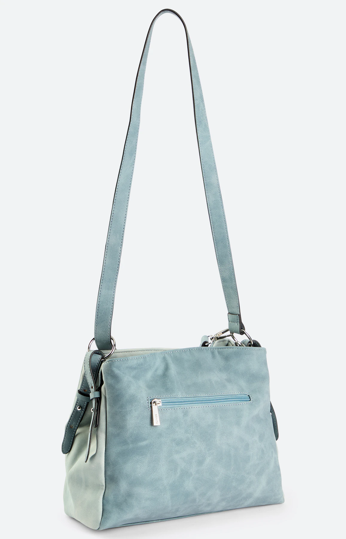Tas in tweekleurig ontwerp, aqua