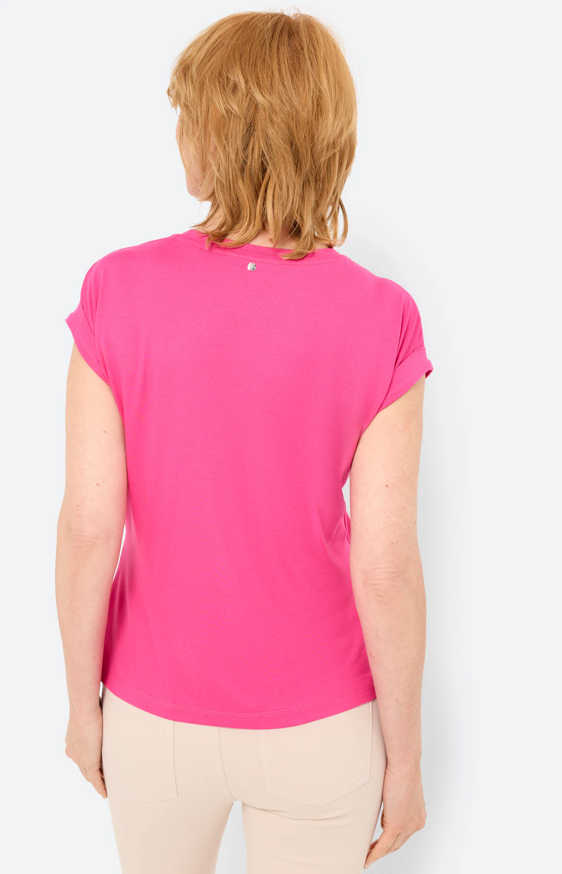 T-shirt met een knoopdetail, pink