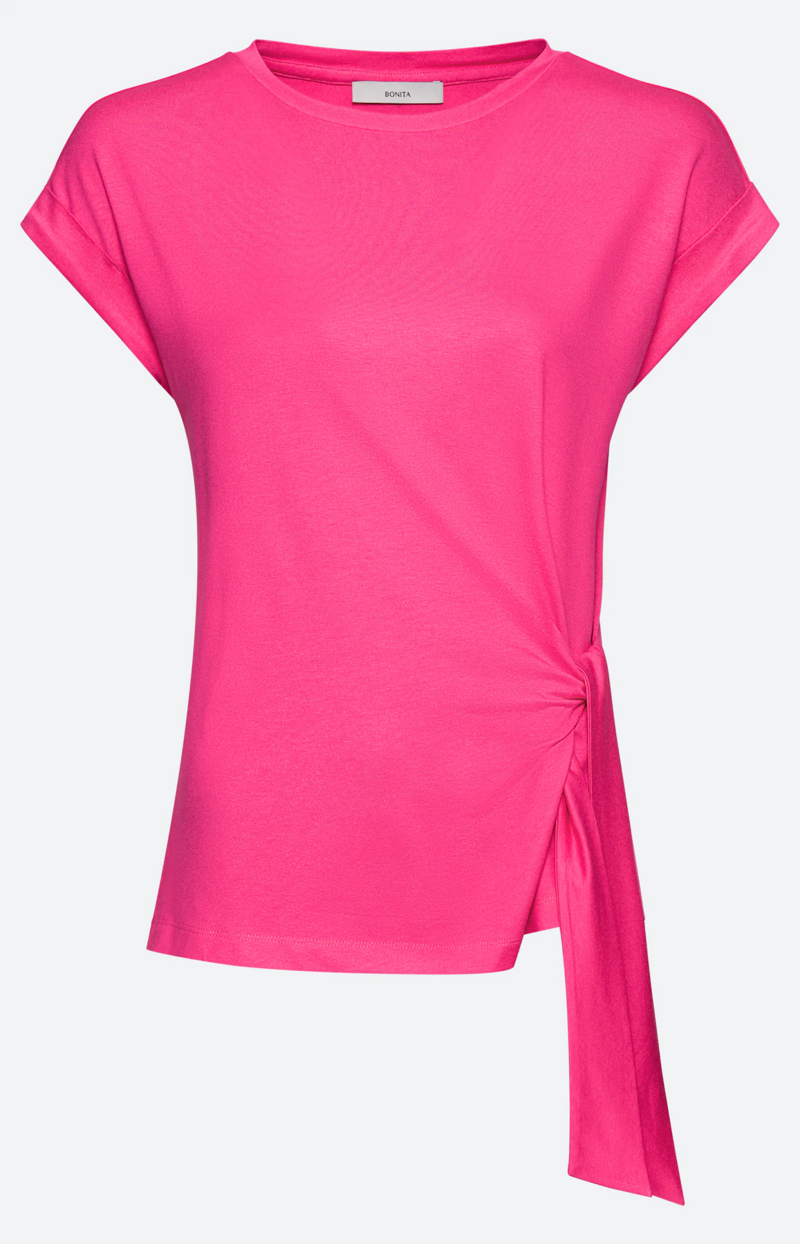 T-shirt met een knoopdetail, pink