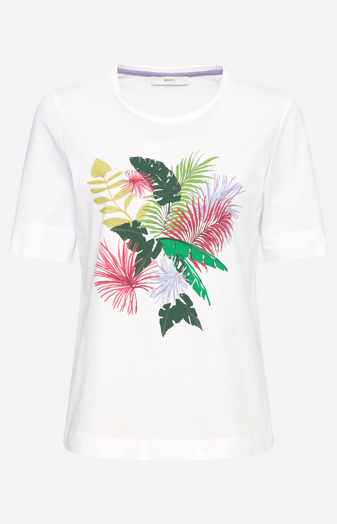 T-shirt met frontprint, wit