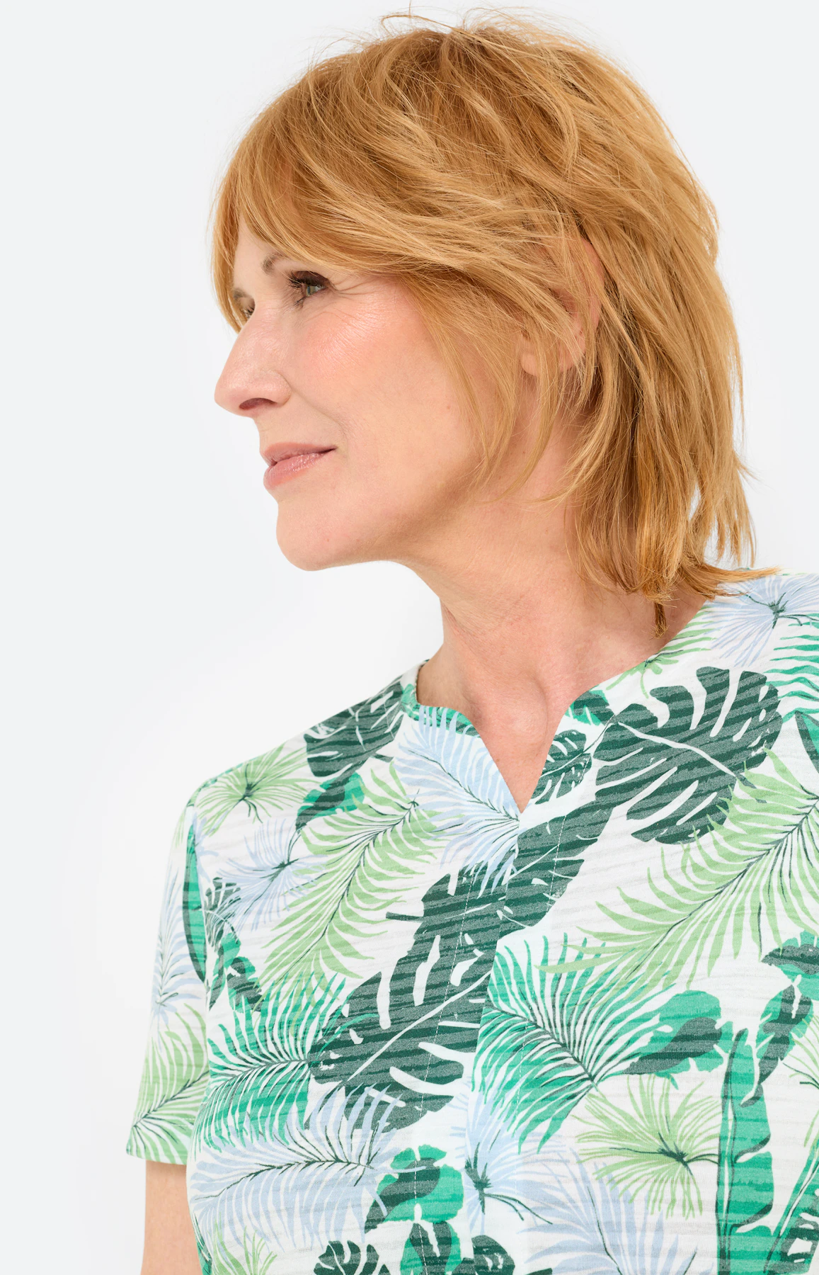 T-shirt met etskanteffect, felgroen