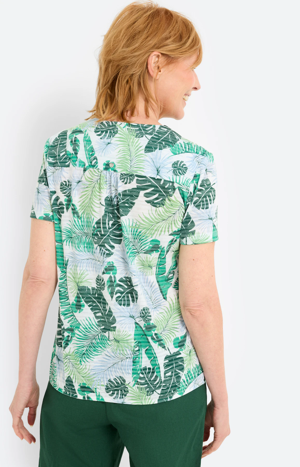 T-shirt met etskanteffect, felgroen