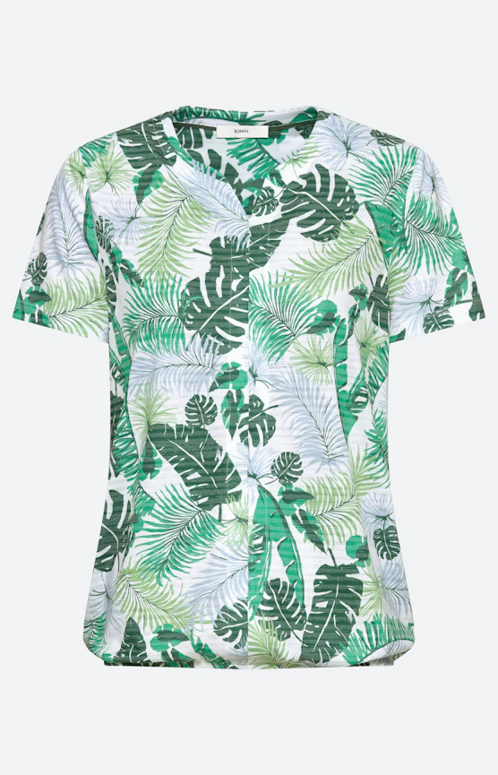 T-Shirt mit Ausbrenner-Effekt, knallgrün