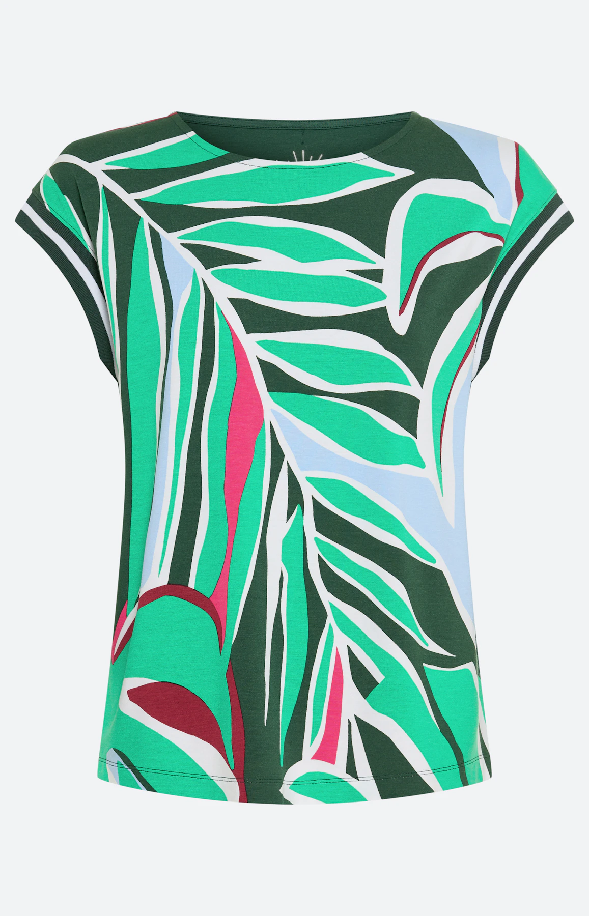 T-shirt met panneaux-print, dennengroen
