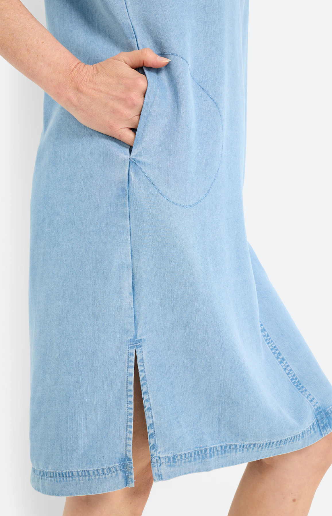 Jurk in jeans-look, mid blue