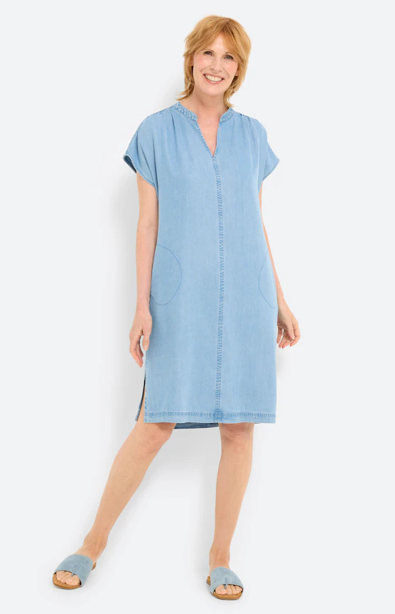 Kleid im Jeans-Look, mid blue