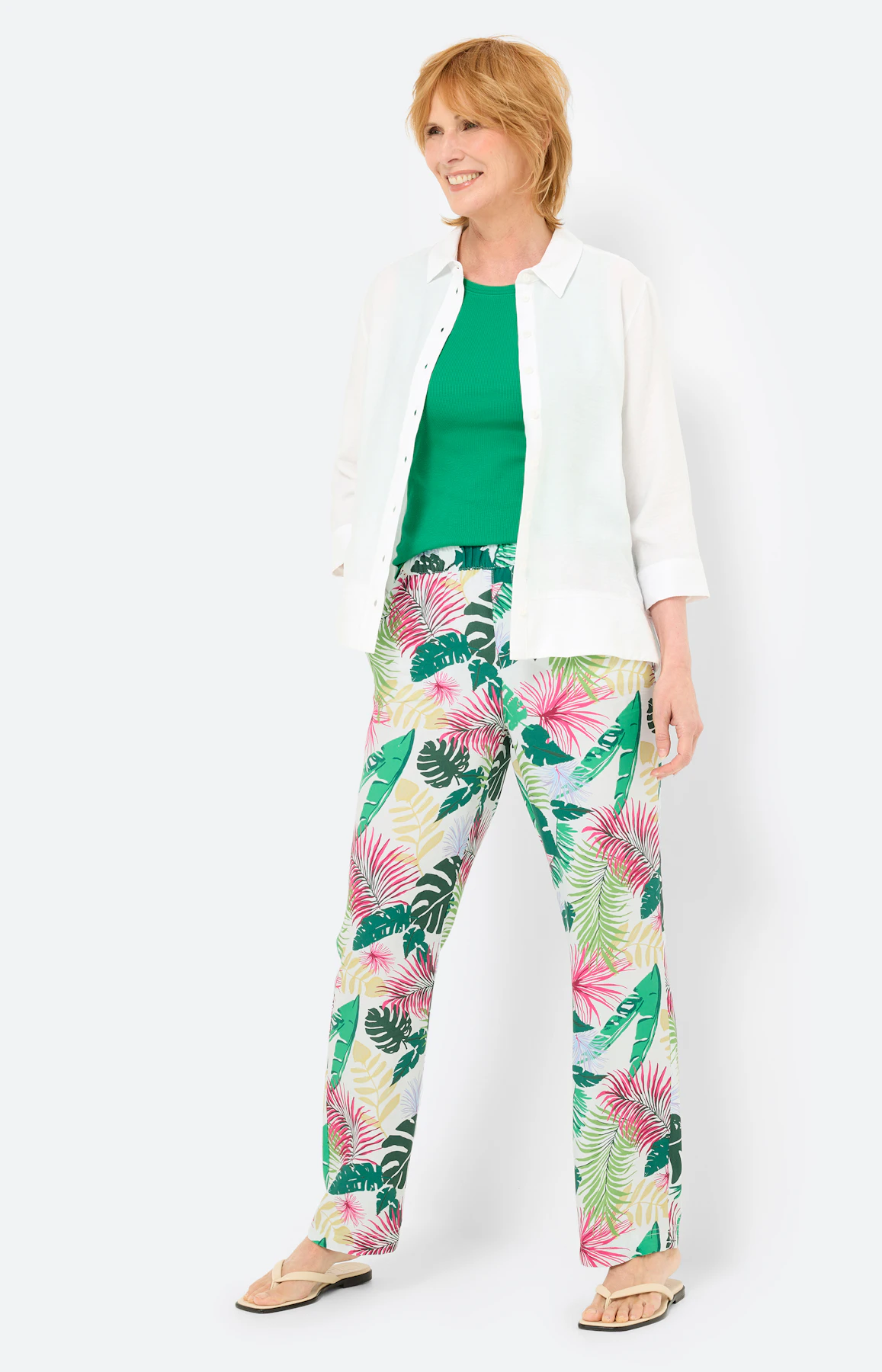 Top met tape-beleg, felgroen