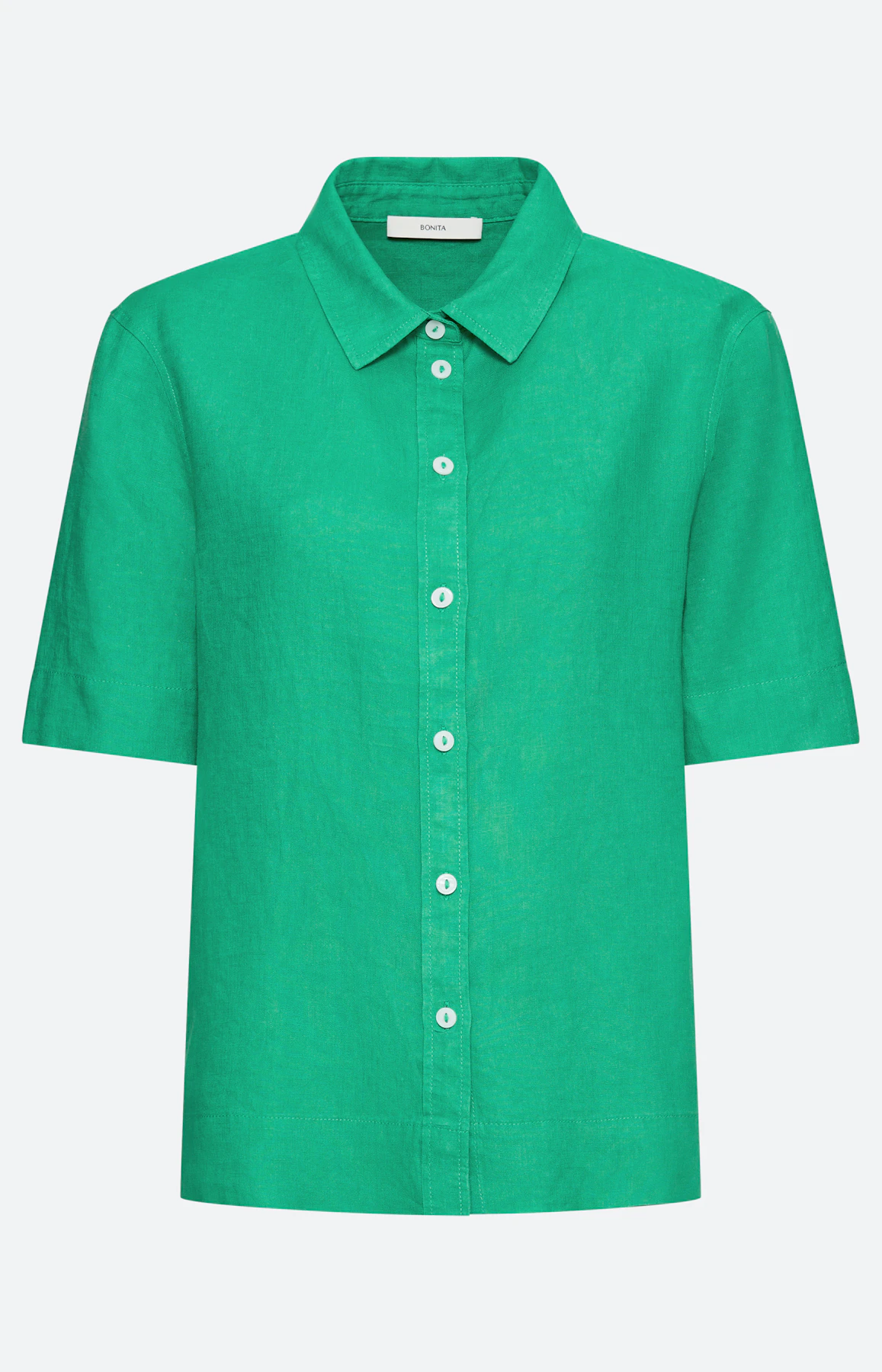 Bluse aus reinem Leinen, knallgrün