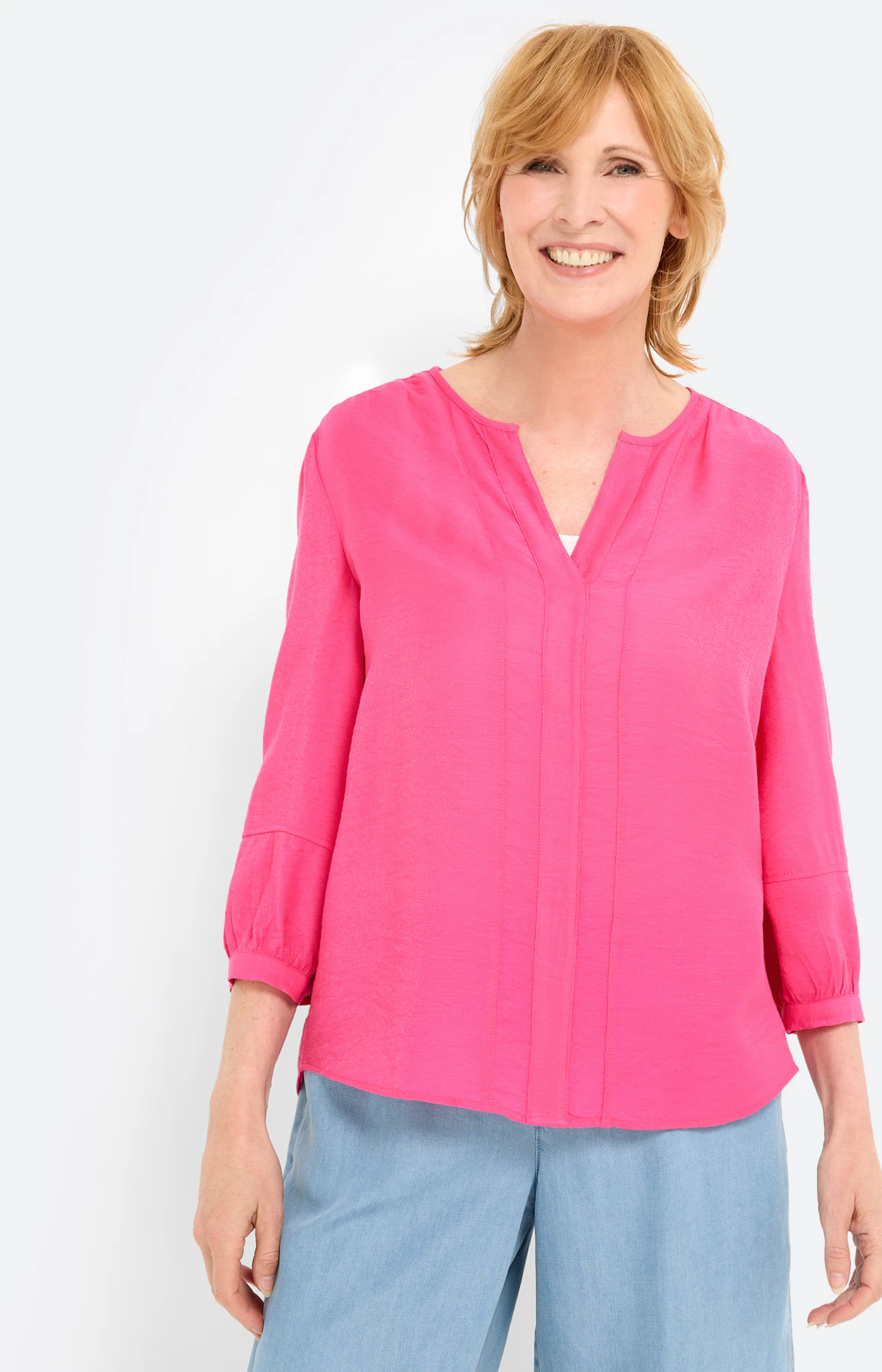 Blouse met een fijne structuur, pink