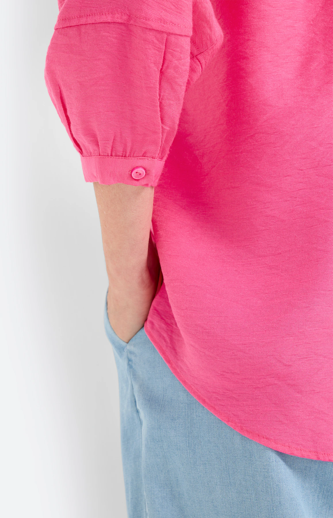 Blouse met een fijne structuur, pink